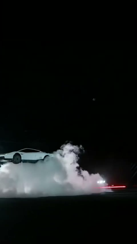 The landing in the credited Roadster ramp source clip; reference footage, not our generated result